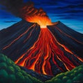 Volcono eruption Royalty Free Stock Photo