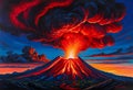 Volcono eruption Royalty Free Stock Photo