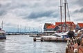 Volendam near Amsterdam, Netherlands. Dramatic sky with rain Royalty Free Stock Photo