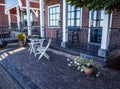 VOLENDAM, NETHERLANDS - JUNE 18, 2014: Traditional houses & streets in Holland town Volendam, Netherlands. Royalty Free Stock Photo