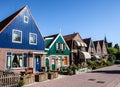 VOLENDAM, NETHERLANDS - JUNE 18, 2014: Traditional houses & streets in Holland town Volendam, Netherlands. Royalty Free Stock Photo