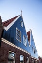 VOLENDAM, NETHERLANDS - JUNE 18, 2014: Traditional houses & streets in Holland town Volendam, Netherlands. Royalty Free Stock Photo