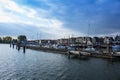 Volendam seen from the water , The Netherlands Royalty Free Stock Photo