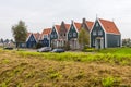 Volendam is a town in North Holland in the Netherlands. Colored houses of marine park in Volendam