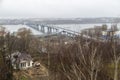 Volga bridge and the Volga river