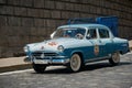 Volga GAZ 21 first series, Gorkyclassic vintage car race through the city streets