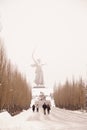 Volgograd, Mamayev Kurgan in the winter