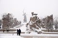 Volgograd, Mamayev Kurgan in the winter