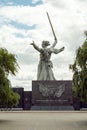 Volgograd Memorial Cemetery. Volgograd. Sculpture `The Motherland Calls!` Russia august 2020