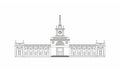 Volgograd Railroad Station Vector Handdrawn