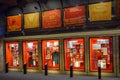 Soldiers personal belongings and division banners in the Stalingrad Battle Museum in Volgograd