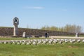 Volgograd. Russia - April 16 2017. Military memorial Soviet and German cemetery died in the Battle of Stalingrad in the village Ro