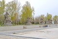 VOLGOGRAD, RUSSIA. Sculptures on Heroes square. Mamaev Kurgan