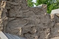 Fragment of Ruined Walls bas-relief at Mamayev Kurgan Memorial Complex