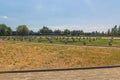 VOLGOGRAD, RUSSIA - JUNE 28, 2018: Military cemetery at the memorial complex commemorating the Battle of Stalingrad at Royalty Free Stock Photo