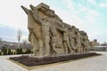 Monument Memory of generations in park of historical war complex Mamaev Kurgan in Volgograd