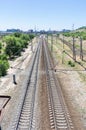 Railway, top view Royalty Free Stock Photo