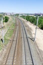 Railway, top view Royalty Free Stock Photo