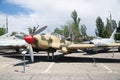 VOLGOGRAD, RUSSIA - 26 MAY 2019: Fighting Soviet planes. Constant exhibition of military equipment. Museum Mamayev Kurgan,