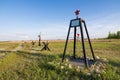 Volgograd. Russia - May 7 2017.Kompozitsiya of metal at the site of the concentration camp at the War Memorial Soviet cemetery die