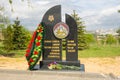 Volgograd. Russia. 9 May 2017. The monument to the heroes of Ossetia-Alania in the military cemetery memorial on Mamayev Kurgan in Royalty Free Stock Photo