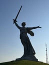 VOLGOGRAD, RUSSIA - MAY 2023: Monument in the center of the city, where the famous Soviet woman was born, historical