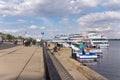 Volgograd. Russia-11 May 2017 View of the quay of the River station of the Central waterfront Volgograd