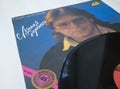 Volgograd, Russia: October 28, 2021: Soviet and Russian pop singer, music album Yuri Antonov on vinyl record. Title