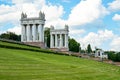 Volgograd. Old arches on the central embankment of the city
