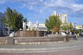 Fountain `Barmaley` Children`s round dance. Volgograd