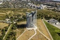 VOLGOGRAD, RUSSIA - 20 SEPTEMBER 2019. Reconstruction monument-ensemble to the Heroes of Stalingrad The Motherland Calls Royalty Free Stock Photo