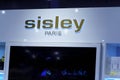 Volgograd, Russia-September 16, 2021: Sisley store sign Paris perfume and cosmetic make up. Shopping centre