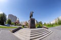 Monument to twice hero of the Soviet Union Marshal Rokossovsky. The commander is depicted on horseback