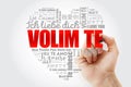 Volim te, I Love You in Croatian, word cloud Royalty Free Stock Photo