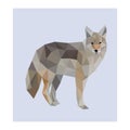 Low poly wild vector wolf