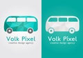 Volk Pixel creative icon symbol. Sweet flat modern Royalty Free Stock Photo