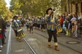 Volksfest in Stuttgart. The march through the city center. Royalty Free Stock Photo