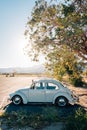 A 1969 Volkswagen Beetle, in Salton Sea Beach, California