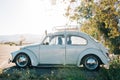 A 1969 Volkswagen Beetle, in Salton Sea Beach, California