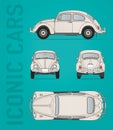 Volkswagen Beetle vector image Royalty Free Stock Photo