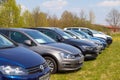 Volkswagen car stands on cars dealer