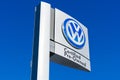 Volkswagen Certified Pre-owned Dealership Sign and Logo Royalty Free Stock Photo