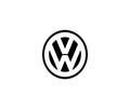 Volkswagen Clamp logo editorial illustrative on white background Royalty Free Stock Photo