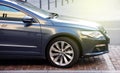 Volkswagen emissions scandal - Volkswagen Passat parked in city Royalty Free Stock Photo