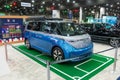 Volkswagen ID Buzz electric mini van demonstration at Detroit auto show