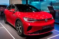 Volkswagen ID.4 GTX all-electric SUV-coupe car showcased at the IAA Mobility 2021 motor show in Munich, Germany - September 6,