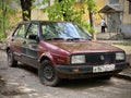Aged Volkswagen Jetta 4-door in Russia Royalty Free Stock Photo