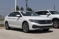 Volkswagen Jetta display at a dealer. Volkswagen offers the Jetta in S, Sport, SE and SEL models