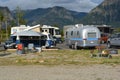 Volkswagen Microbus and Airstream Camping