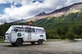 Volkswagen motorhome in Tierras del Fuego, Argentina